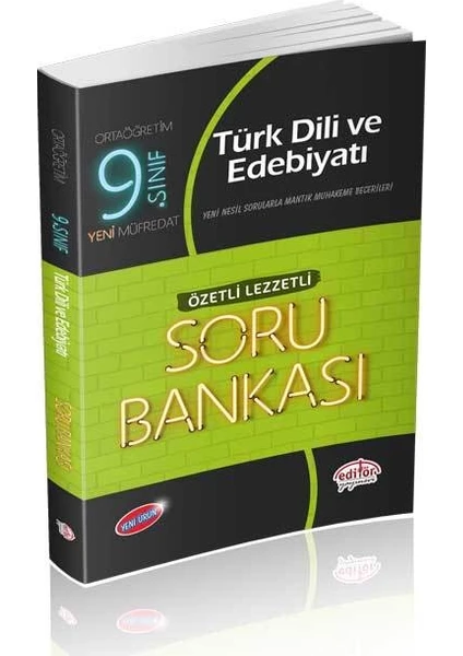 Editör Yayınları 9. Sınıf Türk Dili ve Edebiyatı Özetli Lezzetli Soru Bankası