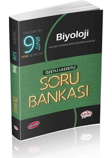 Editör Yayınları 9. Sınıf Biyoloji Özetli Lezzetli Soru Bankası