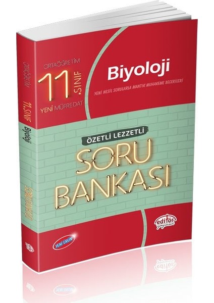 Editör Yayınları 11. Sınıf Biyoloji Özetli Lezzetli Soru Bankası