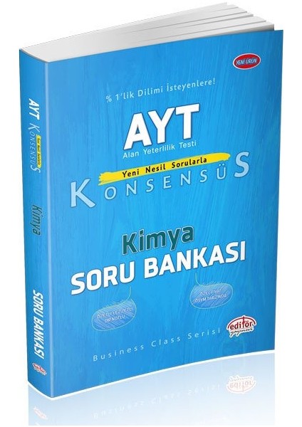 Editör Yayınları AYT Kimya Konsensüs Soru Bankası