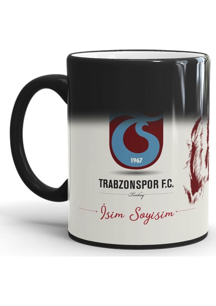 Trabzonspor Kişiye Özel İsim Baskılı Sihirli Kupa Bardak