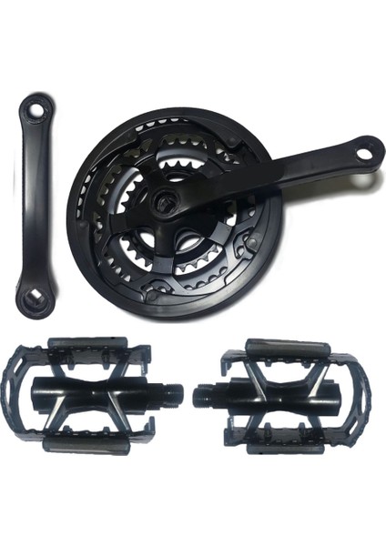 Hsgl Aynakol Siyah 42T ve Siyah Pedal Set