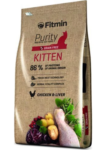 Purity Kitten Taze Tavuk Etli Yavru Kedi Maması 1.5 Kg