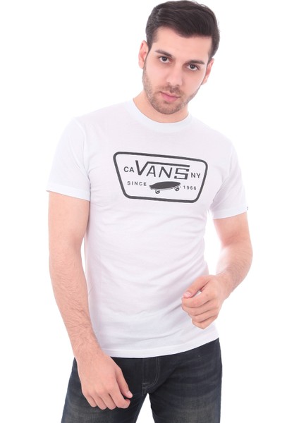 Vn000Qn8Yb21 Full Patch Erkek T-Shirt Beyaz