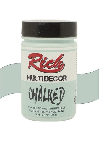 Multi Decor Chalked Akrilik Boya 100 Ml. 4546 Retro Mavi