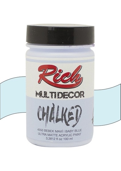 Multi Decor Chalked Akrilik Boya 100 Ml. 4550 Bebek Mavi