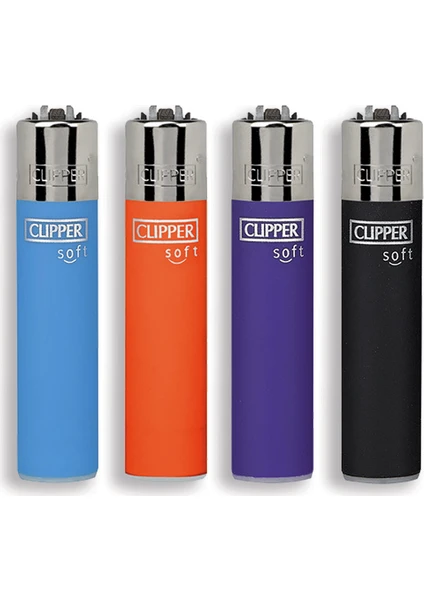 Clipper Micro Soft Taşlı Doldurulabilir Çakmak 4'Lü (Cm-143B)