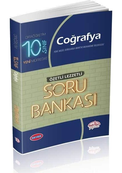 Editör Yayınları 10. Sınıf VIP Coğrafya (Özetli Lezzetli) Soru Bankası