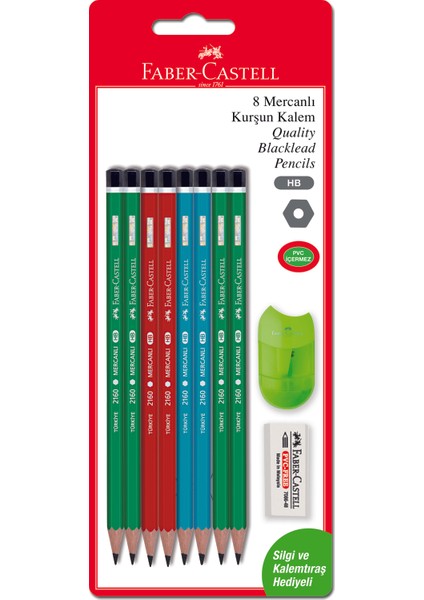 Blister Mercanlı 8'li Set Kalem