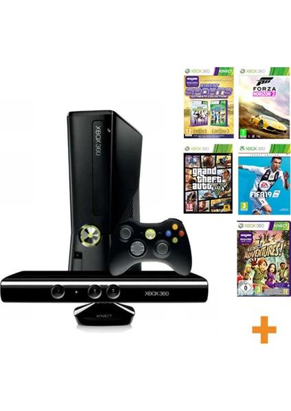 Xbox 360 Yenilenmiş Oyun Konsolu + Kinect Camera 500GB 50 Adet Digital Oyunlu