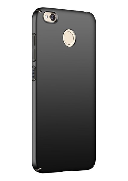 Xiaomi Redmi 4x Kılıf Kauçuk Sert Arka Kapak Rubber Kılıf + Nano Ekran Koruyucu Cam Siyah