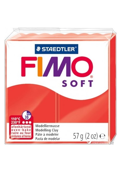 Staedtler Fimo Soft Polimer Kil 57 Gr. 24 Indıan Red