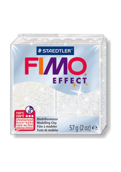 Staedtler Fimo Effect Polimer Kil 57 Gr. 052 Glitter White (Simli Beyaz)