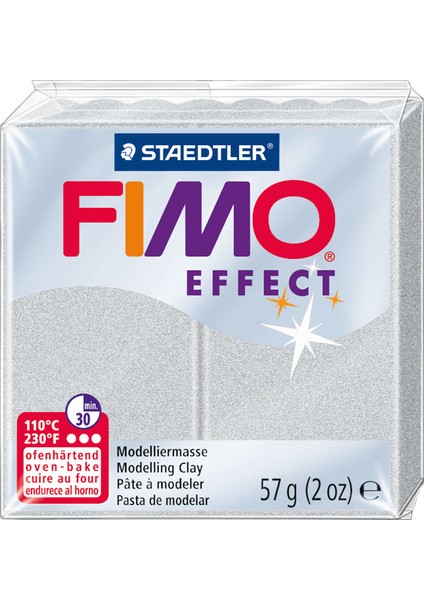 Staedtler Fimo Effect Polimer Kil 57 Gr. Pearl Silver Light