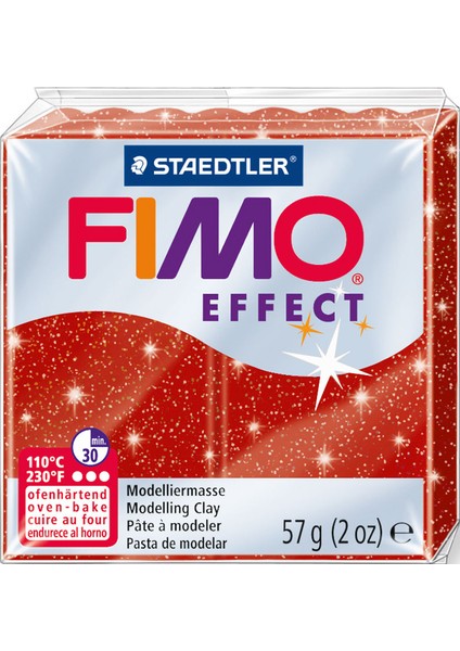 Staedtler Fimo Effect Polimer Kil 57 Gr. 202 Red (Simli)