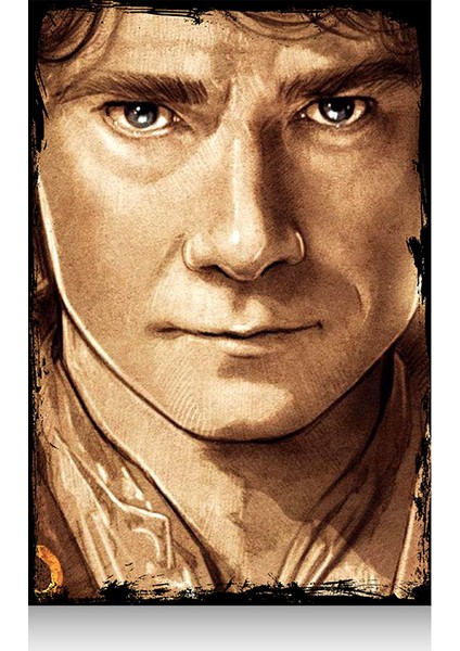 Mini Ahşap Tablo Frodo Baggins 20X30cm