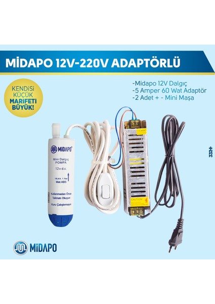 Mini Dalgıç Pompa 12-220V