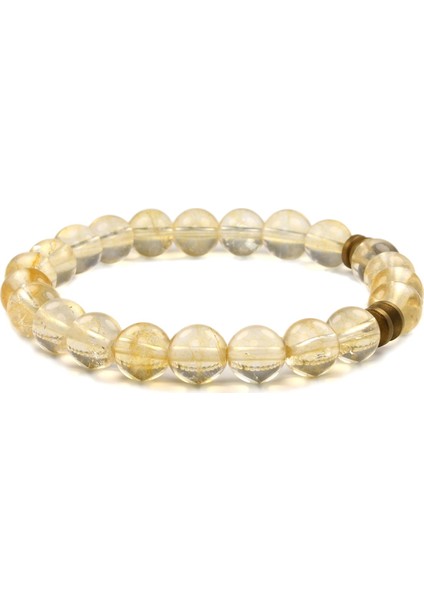 8 mm Sitrin Doğal Taş Unisex Bileklik modelleri