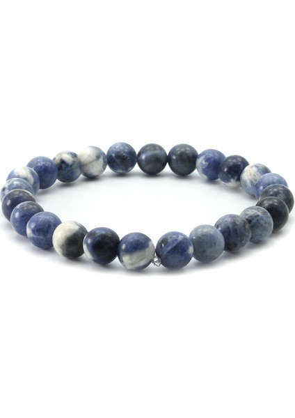 8 mm Sodalit Doğal Taş Unisex Bileklik fırsatları