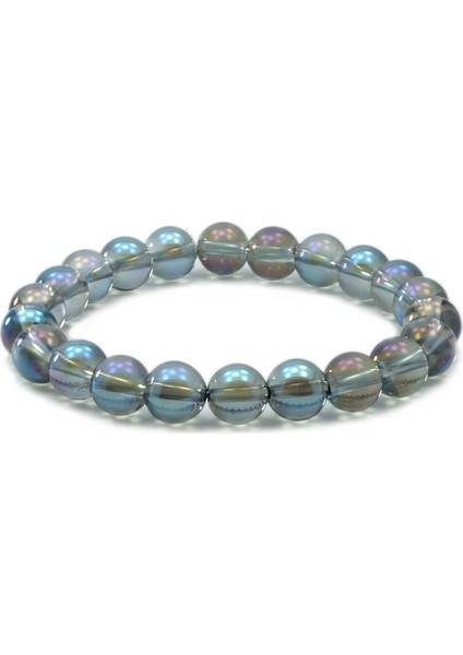 8 mm Auro Kuvars Doğal Taş Unisex Bileklik BBYN3167