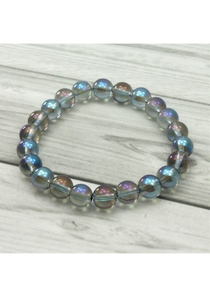 8 mm Auro Kuvars Doğal Taş Unisex Bileklik BBYN3167 fırsatları