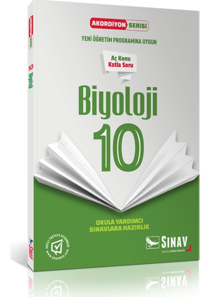 Sınav Yayınları 10. Sınıf Biyoloji Akordiyon Kitap