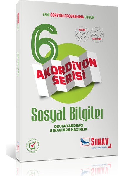 Sınav Yayınları 6. Sınıf Sosyal Bilgiler Akordiyon Kitap