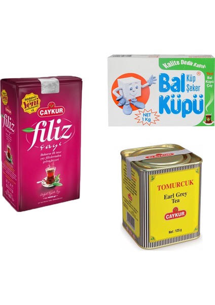 Filiz 1000GR. + Bal Küpü Şeker 1000GR. + Çaykur Tomurcuk 125GR.