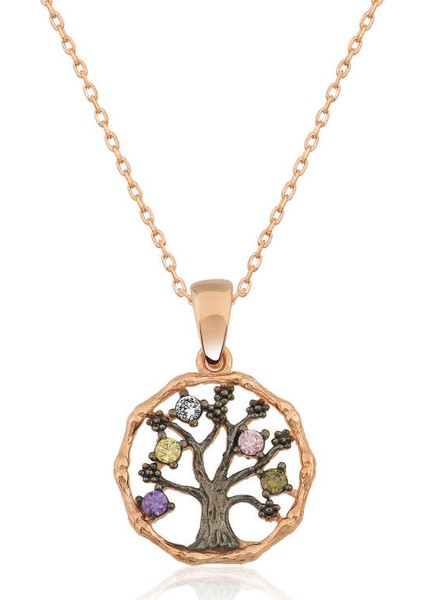 Gümüş Küçük Hayat Ağacı Bayan Kolye