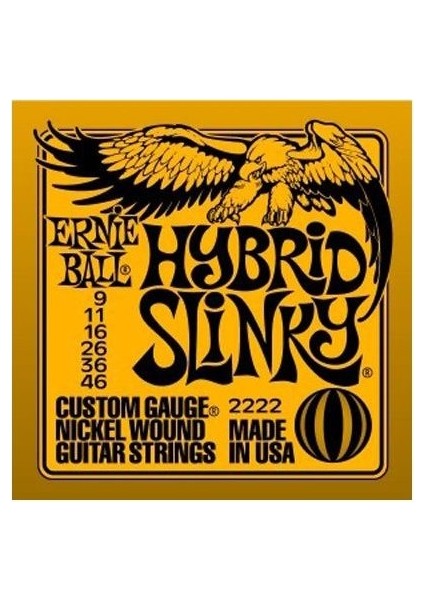 P02222 Hybird Slinky Nickel 09-46 Elektro Gitar Teli