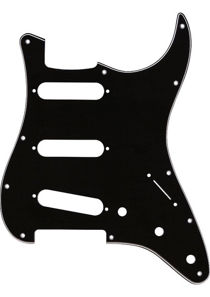 Pickguard Strat Elektro Gitar 11 Hole S/S/S 3-Ply B/W/B