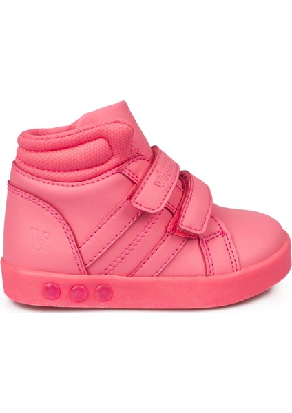 313.B19K.104 Bebe İşıklı Cırtlı Fuşya Çocuk Bot