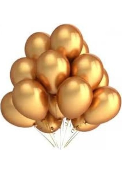 Balon Evi 100 Adet Gold Metalik Balon 12 İnç