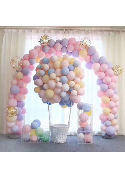 Balon Evi 50 Adet Makaron Balon - Karışık Soft Renk Pastel Balon