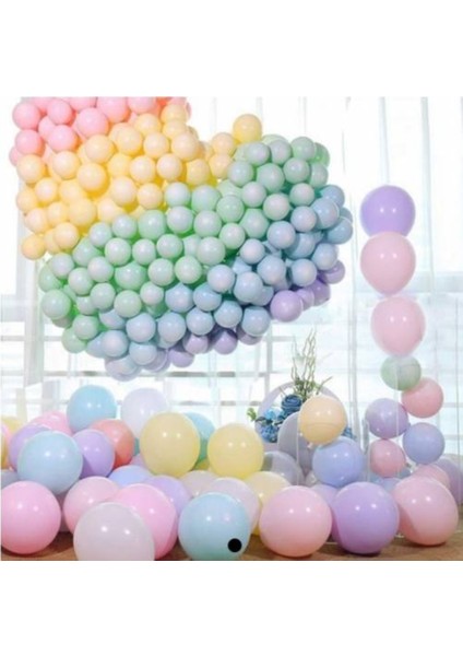 Balon Evi Makaron Pastel Soft Balon 100'Lü