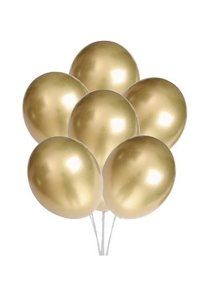 Balon Evi Balon Parti Balonu Krom Balon Gold Balon 5 Adet