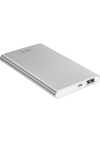 22821 Ula 4000mAh Metal Taşınabilir Şarj Cihazı Powerbank Gümüş