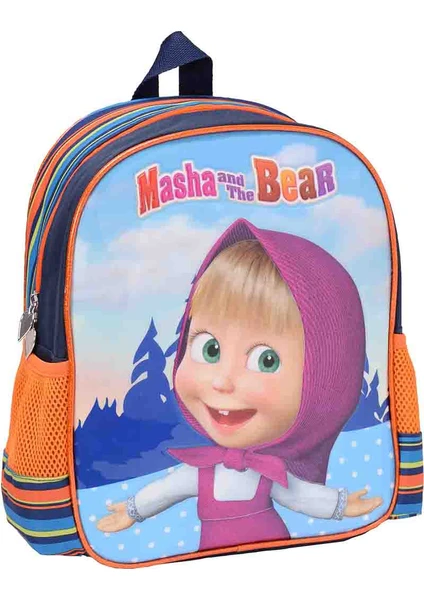 Masha And The Bear Anaokulu Ç Mavi Unisex Çocuk Anaokulu Çantası