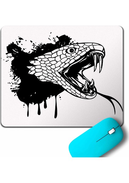 Kral Kara Kobra Yilan King Black Snake Cobra Mouse Pad