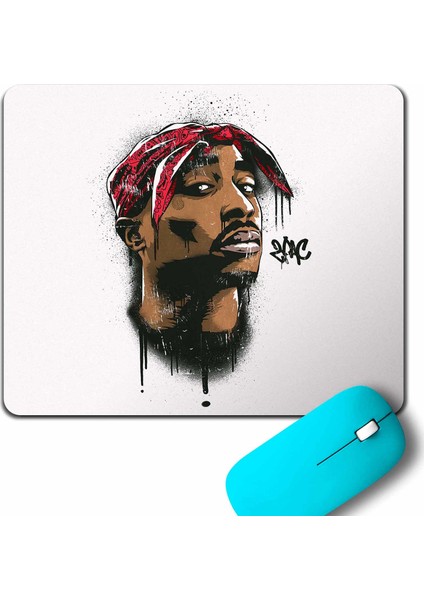 2Pac Tupac Shakur Makaveli Cartoon Atwork Hip Hop Mouse Pad