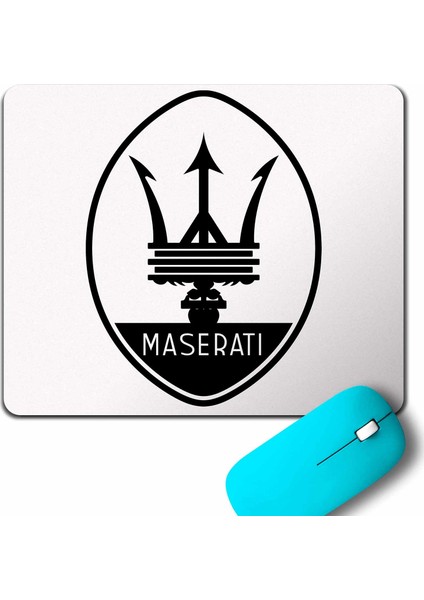 Maserati Logo Black Mouse Pad