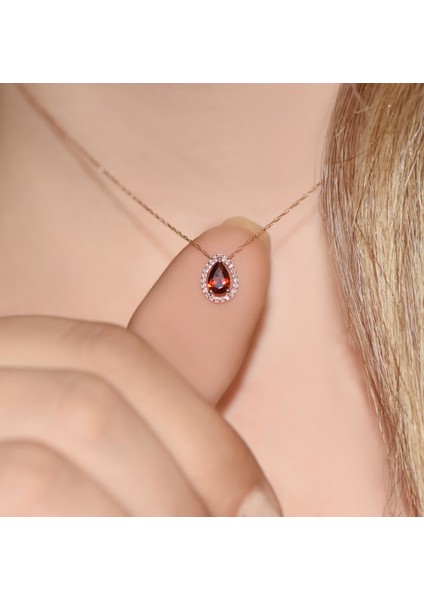 Pırlanta Yakut Damla Rose Kolye fiyatları
