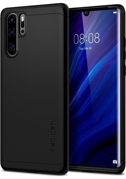 Huawei P30 Pro Kılıf Thin Fit 360 Black (Cam Ekran Koruyuculu) - L37CS25731