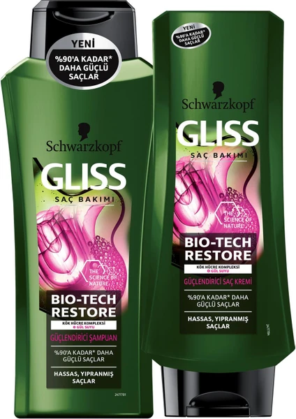 Bio-Tech 360 ml + Gliss Bio-Tech Saç Kremi 360 ml