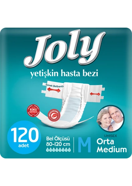 JOLY YETİŞKİN BEZİ MEDIUM 120 ADET