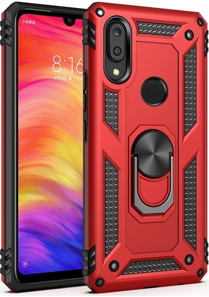 Xiaomi Redmi Note 7 Pro Kılıf Yüzüklü Standlı Tank Silikon + 5D Nano Esnek Tam Ekran Koruyucu fiyatları