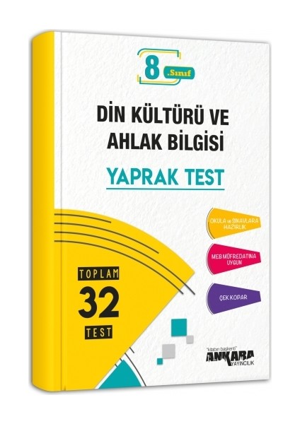 8.Sınıf Din Kültürü Kültürü ve Ahlak Bilgisi Yaprak Test