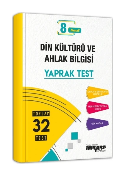 Ankara Yayıncılık 8.Sınıf Din Kültürü Kültürü ve Ahlak Bilgisi Yaprak Test