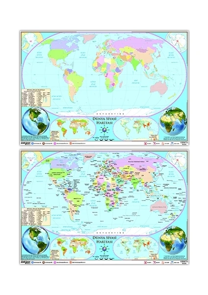 Ankara Yayıncılık Dünya Siyasi Haritası (Yazılabilir Silinebilir)
