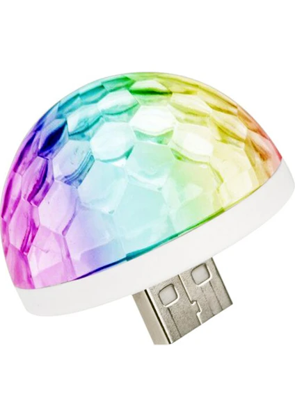 Oto Led Usb Disko Topu Müziğe Duyarlı Usb girişli Mini Disko Topu